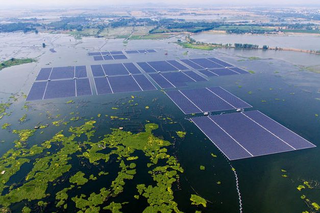 China flips switch on world’s largest floating solar energy farm