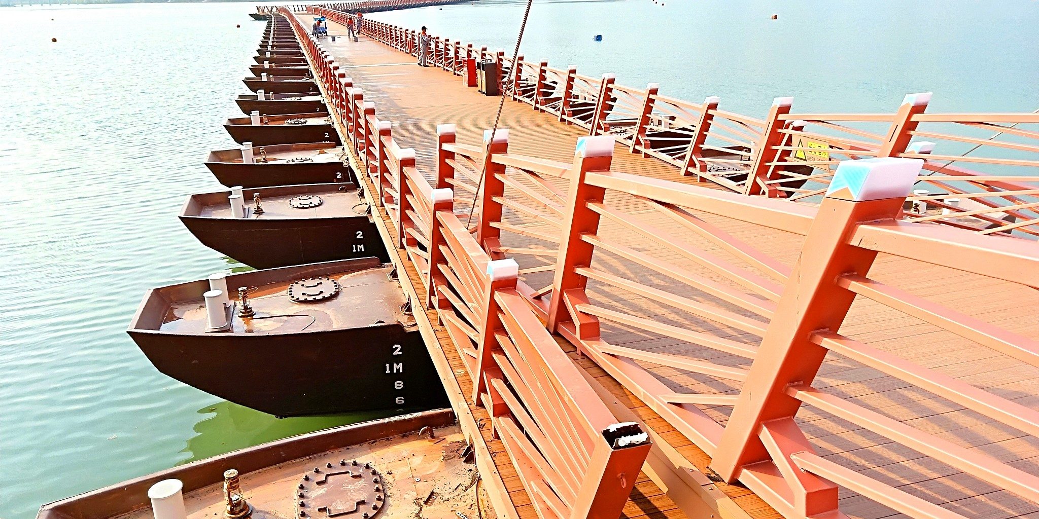 Sichuan Nanchong Jialing River Floating Pontoon Bridge – Floating Docks ...