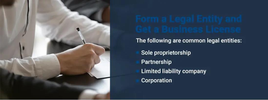 Form a Legal Entity andGet a Business License